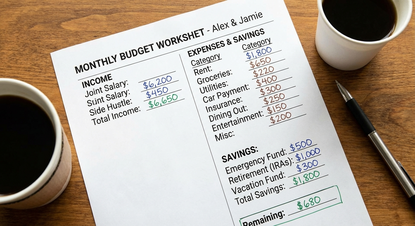50/30/20 Budget Rule for Couples: A Practical Guide (2026): setup image for Adapting It for Two Incomes: The Couples Version