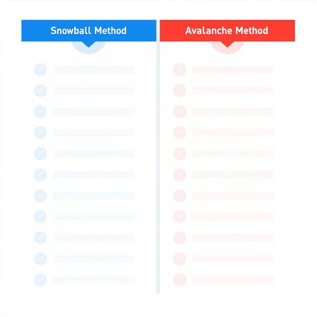 Side-by-side comparison table: Snowball vs Avalanche method
