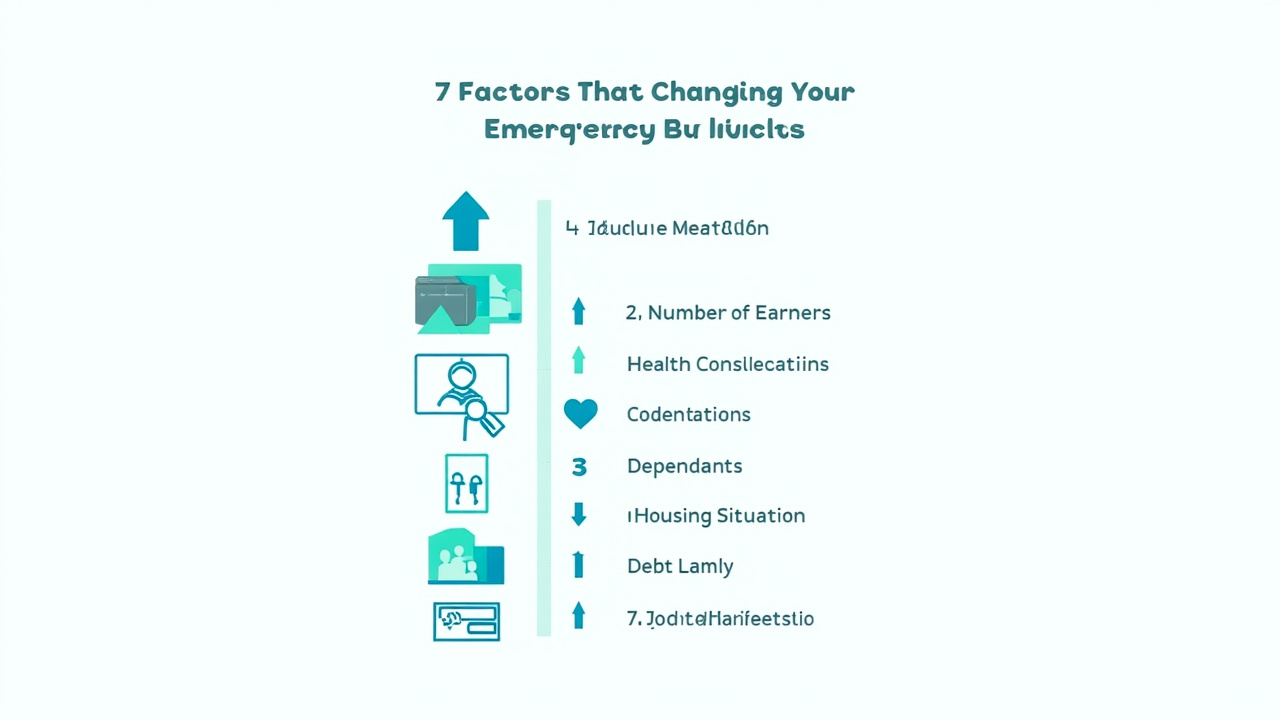 Visual showing factors that increase your emergency fund target