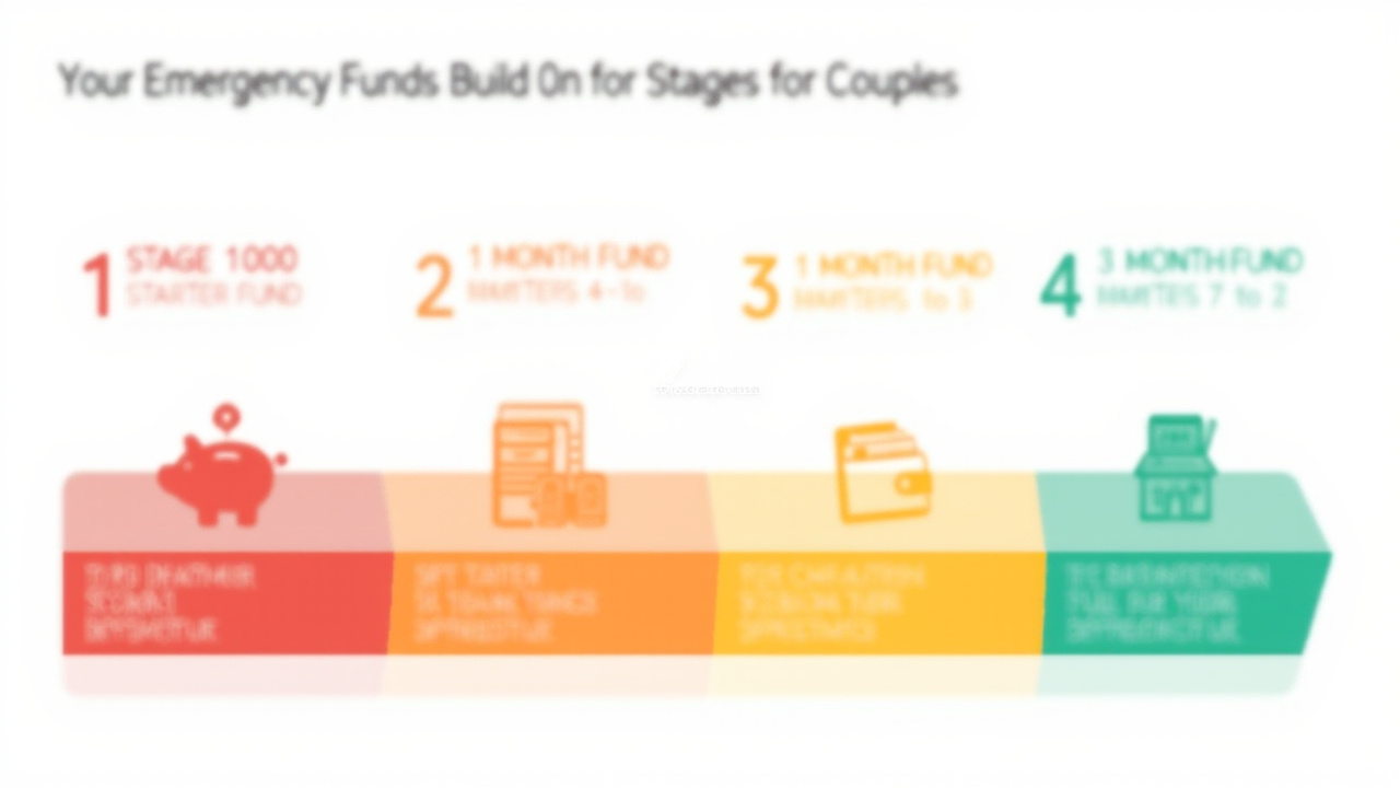 Infographic showing emergency fund milestones and timeline
