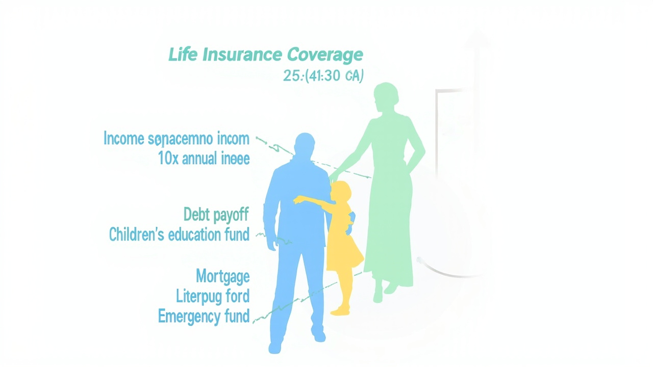 Diagram illustrating the insurance coverage priorities for single-income families